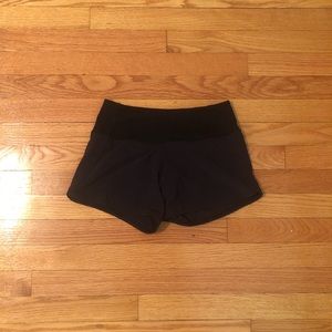 Lululemon “Speed Up Short” black athletic shorts